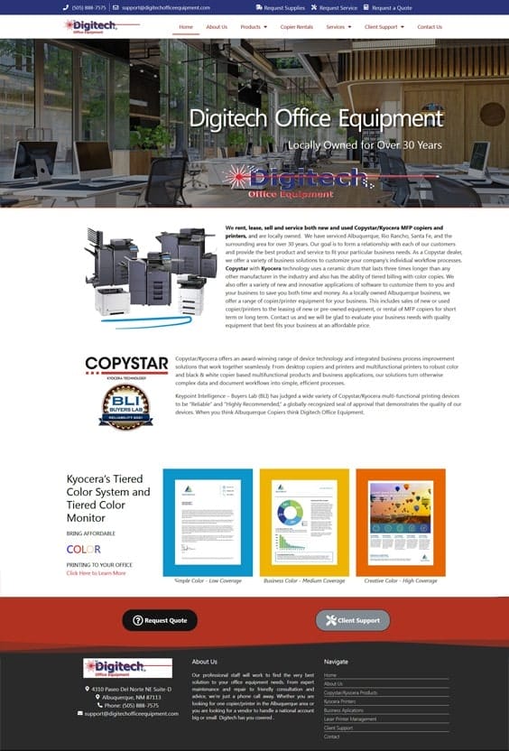 Kyocera Copier Dealer Website Sample Copystar Copier Dealer Website Sample